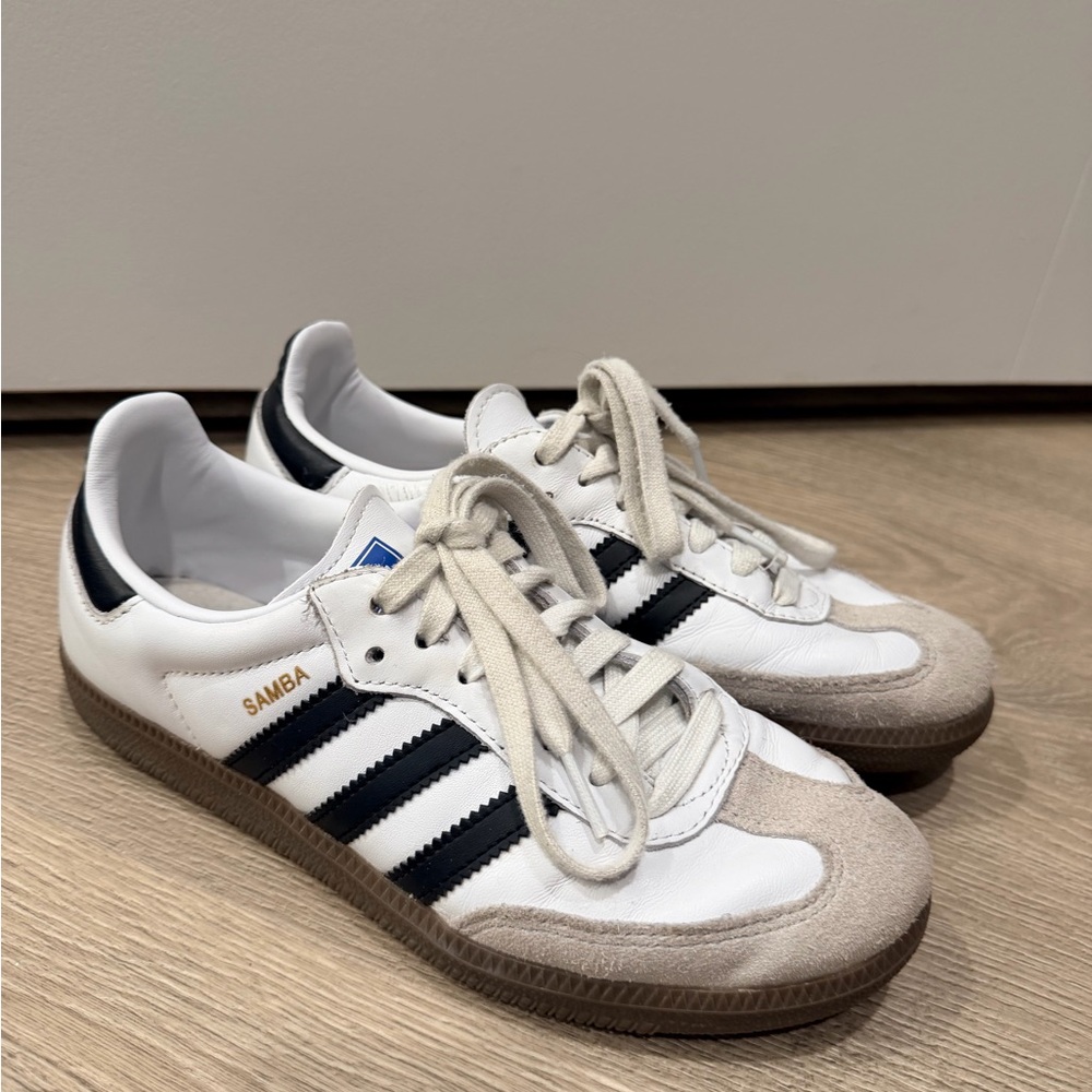 Adidas Samba White and Black Shoes